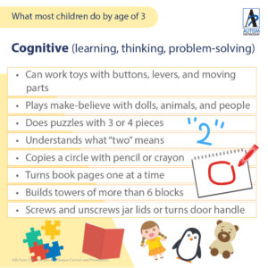 Autism Milestones by 3 Years Old - Cognitive