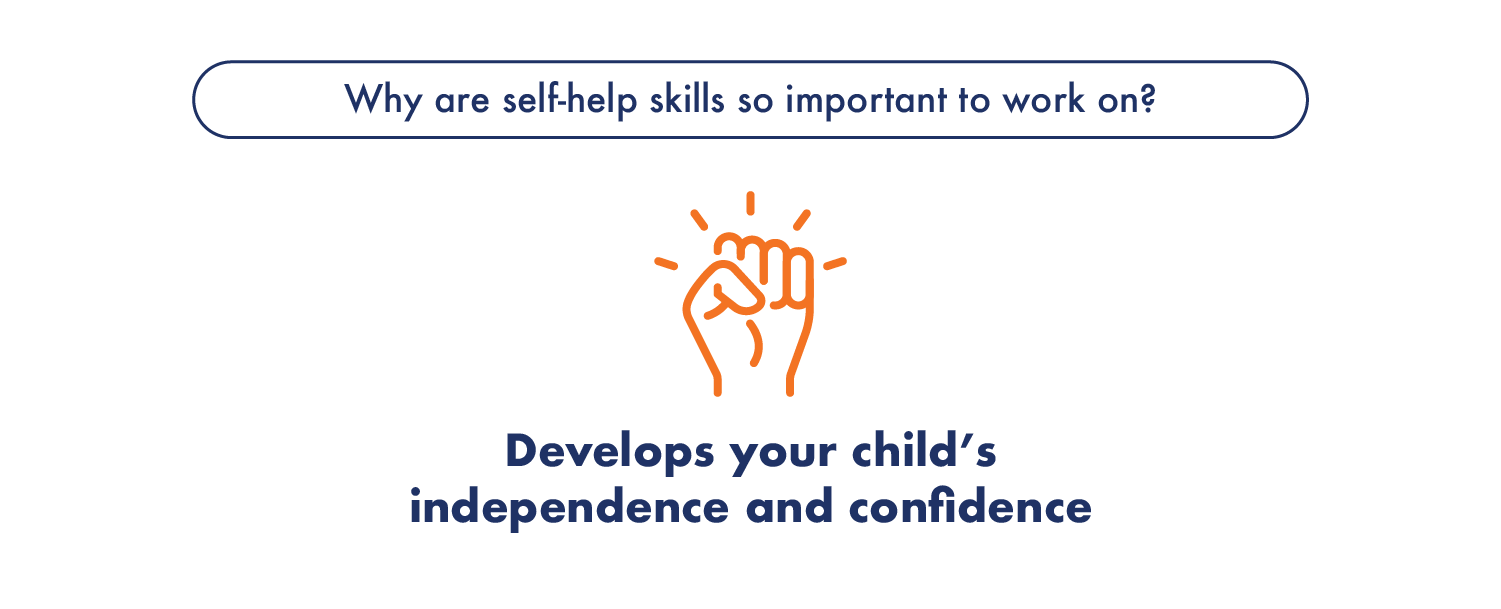 Self-help skills: Develops your child's independence and confidence